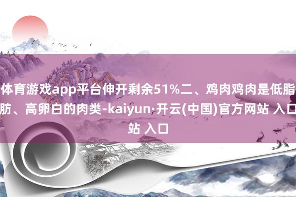 体育游戏app平台伸开剩余51%二、鸡肉鸡肉是低脂肪、高卵白的肉类-kaiyun·开云(中国)官方网站 入口