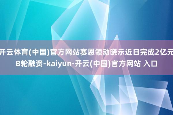 开云体育(中国)官方网站赛恩领动晓示近日完成2亿元B轮融资-kaiyun·开云(中国)官方网站 入口